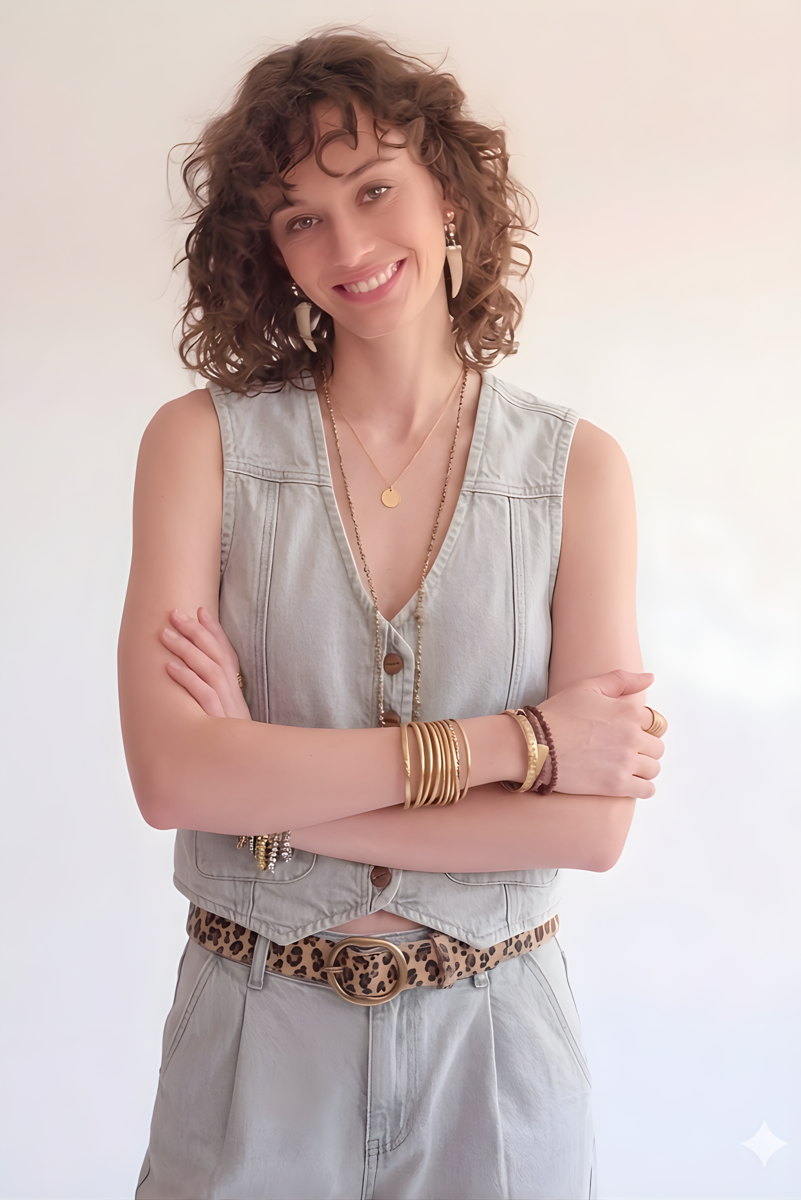 CHALECO GIVERNY OREGÓN COLOR GRIS PERLA